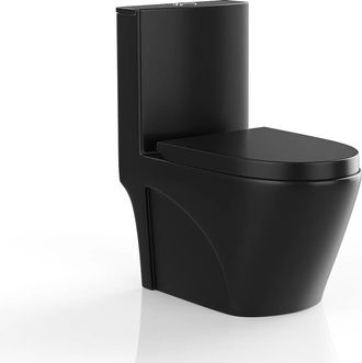 Vente-Unique Vente-unique - Wc Da Appoggio Nero Opaco In Ceramica - Nagilam