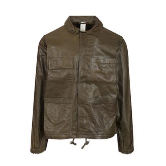 Giorgio Brato Washed Leather Field Jacket - male - Giorgio Brato - Leather Jackets - Green - XL - Jackets