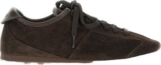 Jacquemus Rond-Carr&eacute; Rubber Sole Sneakers in Water-Repellent Leather