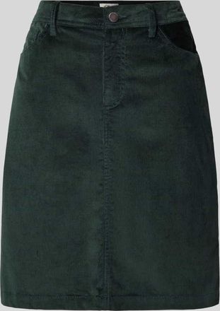 s.Oliver Red Label Ausgestellter Mini-Rock in Cord-Optik in Dunkelgruen, Größe 34