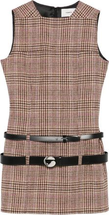 Coperni Geruite jurk - Bruin