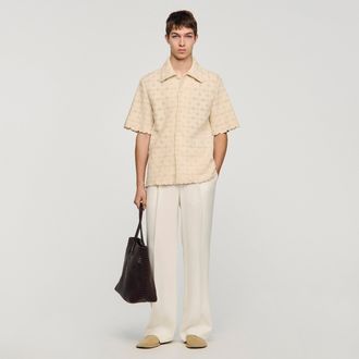 Sandro Cotton broderie anglaise shirt