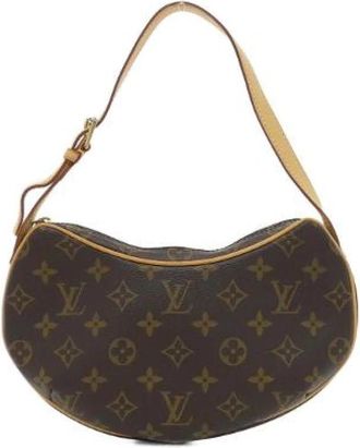 Louis Vuitton Pre-owned Pochette Croissant Monogram Schoudertas - Dames - Vintage Schoudertas - Bruin - ONE Size - Vintage
