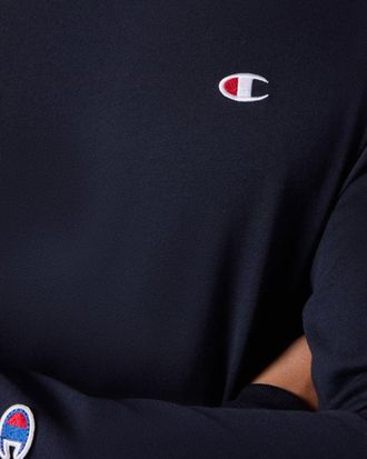 Champion Cotton Jersey Long-Sleeve T-Shirt - Blue