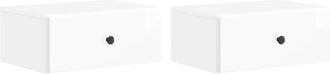 vidaXL Mesita De Noche De Pared 2 Uds. Brillante 49 X 34,5 X 20 Cm Vidaxl