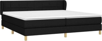 vidaXL Vidaxl - Cama Box Spring Con Colch&oacute;n Tela Negro 200x200 Cm