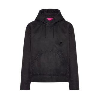 Valentino Garavani Nylon Sweatshirt - Heren - Hoodies - Zwart - S - Nylon - Hoodies & sweatvesten