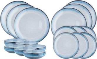 Bj&ouml;rn Borg Juego de vajilla GENESIS - 18 Piezas - Mar