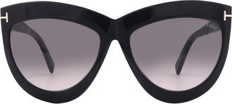 Tom Ford Doris Smoke Gradient Cat Eye Ladies Sunglasses FT1112 01B 59