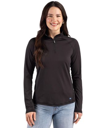 Cutter & Buck Prospect Recycled Featherlight Stretch Womens Quarter Zip