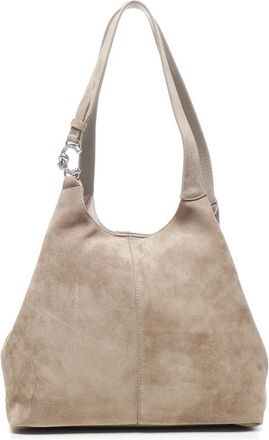 Coccinelle Su&egrave;de Beige Tas met Knoopsluiting - Dames - Schoudertassen - Beige - ONE Size - Su&egrave;de - Tassen