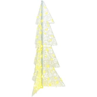 vidaXL vidaXL Albero di Natale con 100 LED Bianco caldo 120 cm Acrilico