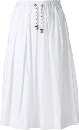 Woolrich drawstring waist skirt - women - Polyamide/Elastodiene/Cotton - S - White