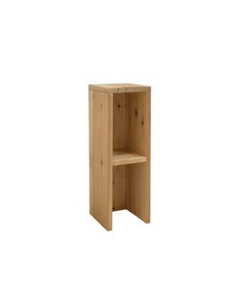 Deco Wood Mesita de noche o auxiliar madera maciza en tono medio de 60x20cm