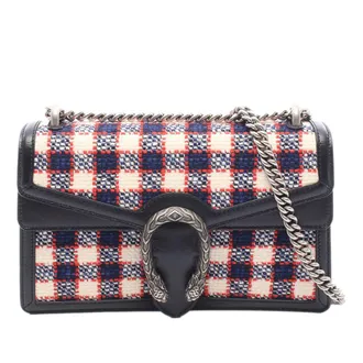 Gucci Pre-owned Gucci Medium Tweed Check Dionysus Shoulder Bag Ladies BAJWOZRF284AFNAA