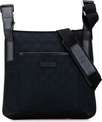 Gucci Pre-owned Womens Canvas Crossbody Bag - Black Textile - One Size