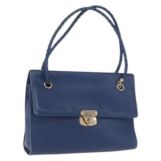 Bottega Veneta Pre-owned Shoulder Bags, female, Blue, Size: ONE SIZE Pre-owned Vintage Hand Bag