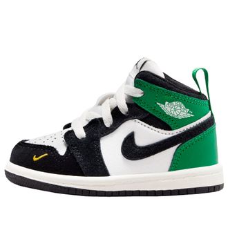 Nike Jordan (TD) Jordan 1 Mid SE Summit White Lucky Green II1253-100