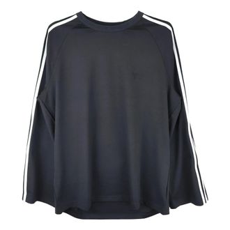 Yohji Yamamoto Long Sleeve Tops, male, Black, Size: S Long Sleeve Tee 3-Stripes