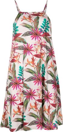 Lygia & Nanny Isis botanical-print shift dress - women - Polyester/Elastane - 46 - Multicolour