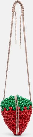 Alemais Al&eacute;mais Strawberry Mini beaded crossbody bag