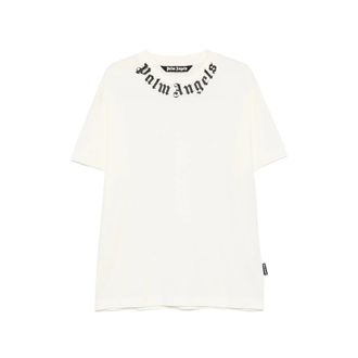 Palm Angels Neck Logo Printed T-shirt