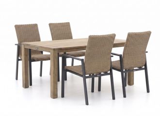 Manifesto Furniture Manifesto Villongo/ROUGH-S 160cm dining tuinset 5-delig stapelbaar