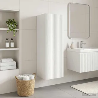 vidaXL Vidaxl Mobiletto Da Bagno A Muro Bianco 33 X 34,5 X 60 Cm
