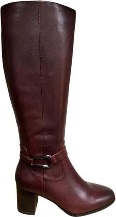 Caprice Laarzen tot op de knie - Dames - Laarzen met Hak - Rood - 39 EU - Leer - Schoenen