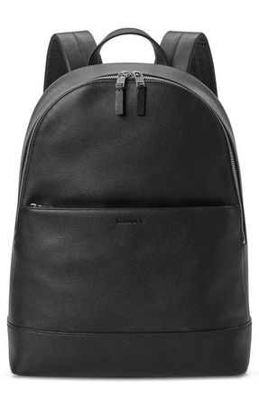 Shinola Canfield Pebble Leather Backpack in Black at Nordstrom