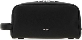 Tom Ford Grain Leather Classic Vanity Case - Heren - Toilettassen - Zwart - ONE Size - Leer - Tassen