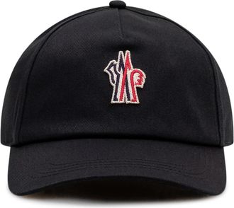 Moncler Gabardine Baseball Cap - Heren - Petten - Zwart - ONE Size - Katoen - Accessoires