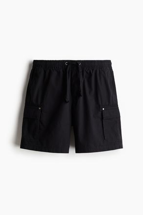 H&M Cargoshorts in Relaxed Fit - Schwarz