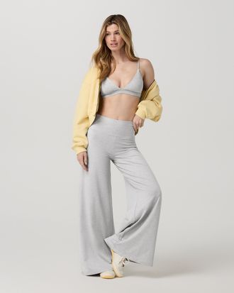Vuori Clothing Halo Easy Wideleg Pants | Pale Grey Heather | XS, Size Extra Small