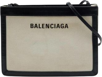 Balenciaga Pre-owned Pochette Crossbody Bag - Dames - Vintage Schoudertas - Beige - ONE Size - Vintage