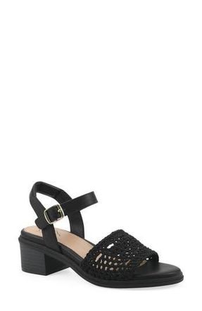 White Mountain Cortland Block Heel Sandal in Black/Burnished/Smooth at Nordstrom Rack, Size 10