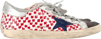 Golden Goose Pre-owned Womens Super Star Printed Low-Top Sneakers in Multicolor Leather - Multicolour - Size EU 38