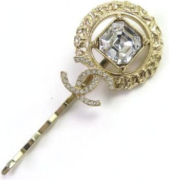 Chanel Pre-owned Accessories, female, Yellow, Size: ONE SIZE Pre-owned Metal Hair Accessory