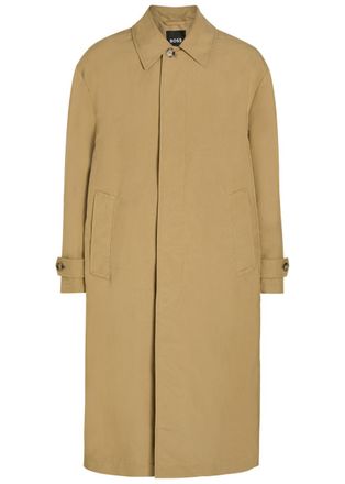 BOSS Boss Single-breasted Woven Trench Coat - Khaki - 54 (UK44 / Xxl)