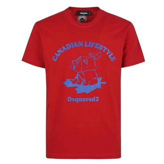Dsquared2 DSquared2 Heren Canadees Lifestyle Beer T-shirt (Rood)