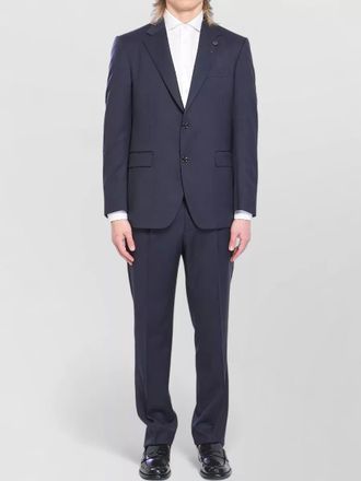 Lardini single breasted suit mid rise straight leg