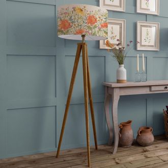 Voyage Maison Aratus Floor Lamp With Delamere Eva Lampshade in Off-White