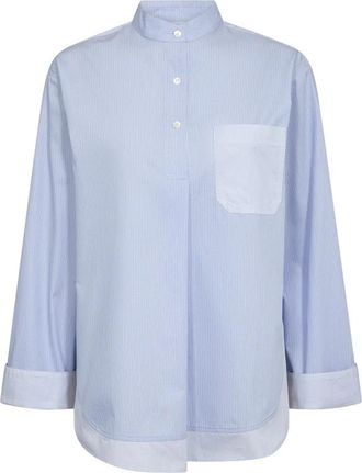 Mos Mosh Shirts - Dames - Overhemden - Blauw - L - Overhemden