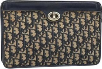 Dior Pre-owned Clutches, female, Multicolor, Size: ONE SIZE Pre-owned Trotter Canvas Clutch Bag
