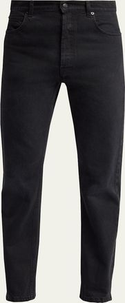 The Row Mens Slim Fit Black Denim Five-Pocket Pants