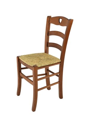 Tommychairs Tommychairs Silla Cuore En Haya Nuez Claro Y Asiento De Paja