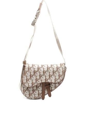 Dior x Travis Scott 2021 Oblique saddle cross body bag - Beige