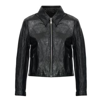 Sams&oslash;e & Sams&oslash;e Leather Jackets, female, Black, Size: L Sashiloh Jacket