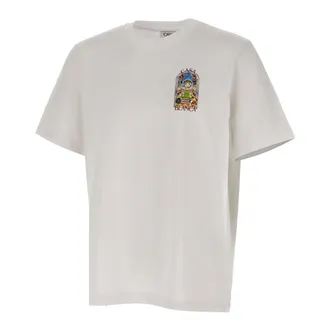 Casablanca T-Shirts, male, White, Size: XL Tennis Landscape T-Shirt