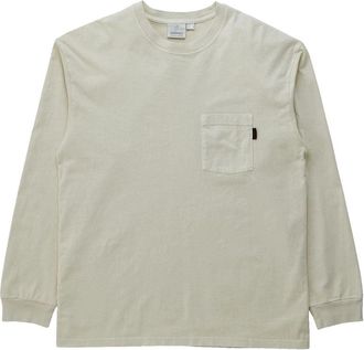 Gramicci L/S Pocket Tee Pigment Dyed - Heren - Longsleeves - Beige - S - Katoen - Tops